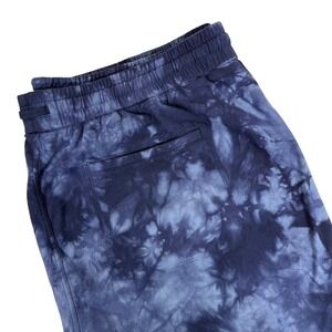 Athleta‎ Farallon Tie Dye Shorts Women's 3X Blue Plus Size Drawstring Casual EUC